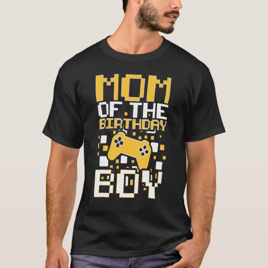 Geweldige mama van de Birthday Boy Video Game Cont T-shirt (Voorkant)