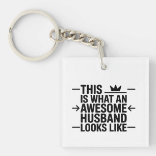 Geweldige man grafische typografie sleutelhanger