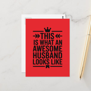 Geweldige Man Minimalistische Typografie Briefkaart