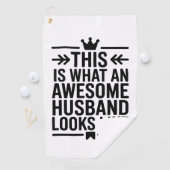 Geweldige Man Minimalistische Typografie Golfhanddoek (Insitu)