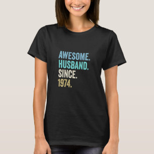 Geweldige man sinds 1974 48ste bruiloft t-shirt