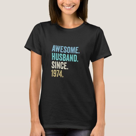 Geweldige man sinds 1974 48ste bruiloft t-shirt (Voorkant)