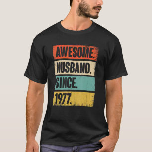 Geweldige man sinds 1977 45 Jubileum van het huwel T-shirt