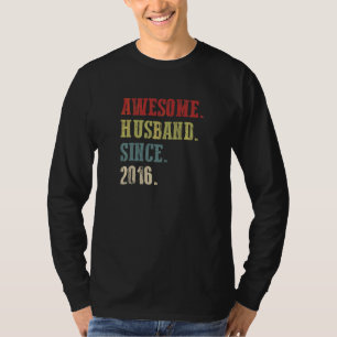 Geweldige man sinds 2016 6 trouwdag t-shirt