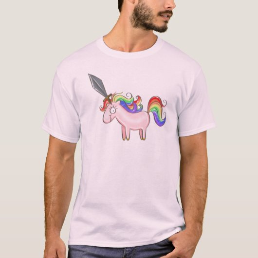 Geweldige Manly Unicorn T-shirt (Voorkant)