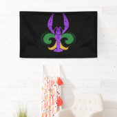 Geweldige Mardi Gras Fleur Lis Crawfish New Orlean Spandoek (Insitu)