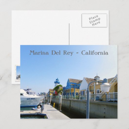 Geweldige Marina del Rey Briefkaart! Briefkaart (Voorkant / Achterkant)