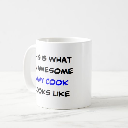 geweldige marinekok koffiemok (Voorkant links)