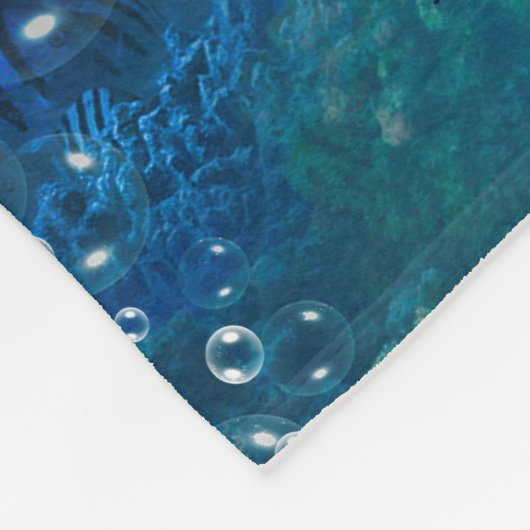 Geweldige marlijn met bubbels fleece deken (Hoek)