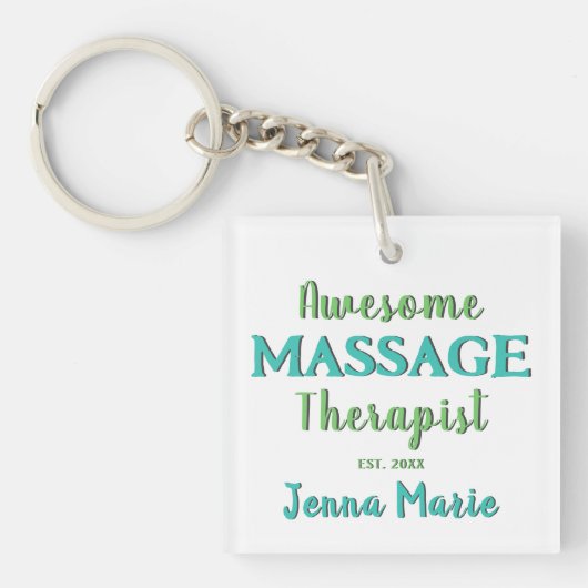 Geweldige massagetherapeut Gepersonaliseerd Sleutelhanger (Voorkant)