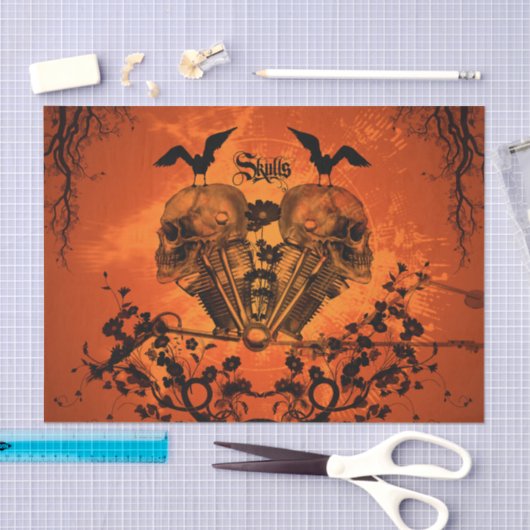 Geweldige mechanische schedel tissuepapier (Craft)