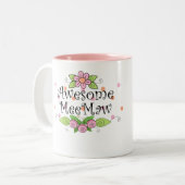 Geweldige MeeMaw T-Shirt Tweekleurige Koffiemok (Voorkant links)