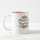 Geweldige MeeMaw T-Shirt Tweekleurige Koffiemok (Links)