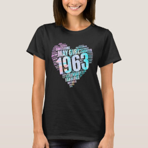 Geweldige Mei Meisje 1963 Fabulous Groot Hart 59th T-shirt