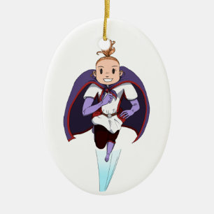 Geweldige meisje keramisch ornament