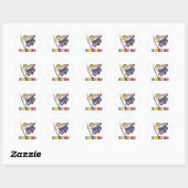 Geweldige meisjesheld ronde sticker (Vel)