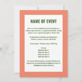 Geweldige Melanin Black History-maand uitnodiging (Achterkant)