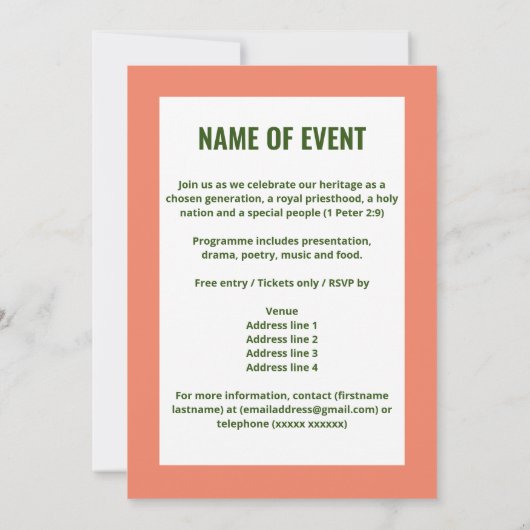 Geweldige Melanin Black History-maand uitnodiging (Achterkant)