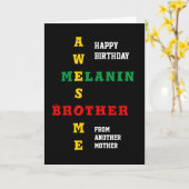 Geweldige Melanin Brother Weer een moederdag Kaart (Gele Bloem)