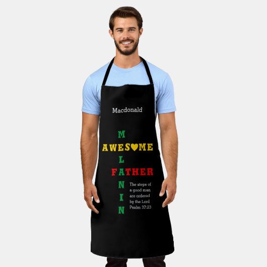 GEWELDIGE MELANIN FATHER, gepersonaliseerd Schort (Gedragen)