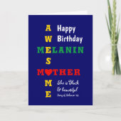 Geweldige Melanin-moeder Christelijke Happy Birthd Kaart (Voorkant)
