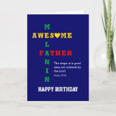 Geweldige Melanin vader Christelijke Happy Birthda Kaart (Voorkant)