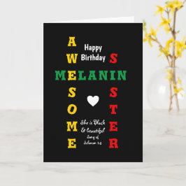 Geweldige Melanin Zister Christelijk Happy Birthda Kaart
