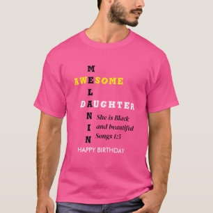 GEWELDIGE MELANINE DOCHTER Christelijk Verjaardag T-shirt