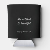 GEWELDIGE MELANINE MOEDER | Christelijke Schrift Blikjeskoeler (Achterkant)