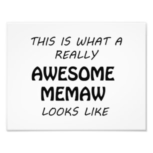 Geweldige memaw foto afdruk