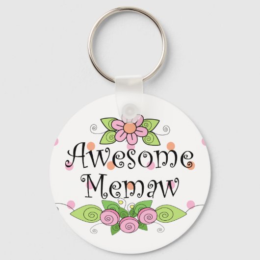 Geweldige Memaw T-Shirt Sleutelhanger (Voorkant)