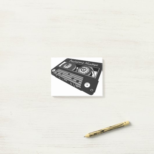 Geweldige menbandcassette post-it® notes (Op bureau)