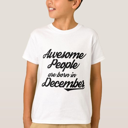 Geweldige Mensen geboren in december T-shirt (Voorkant)