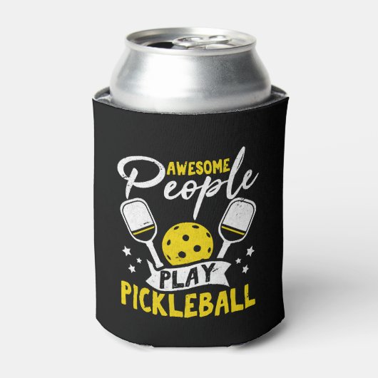 Geweldige mensen spelen Pickleball Funny Paddlebal Blikjeskoeler (Blikje Voorkant)