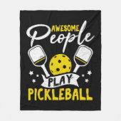 Geweldige mensen spelen Pickleball Funny Paddlebal Fleece Deken (Voorkant)