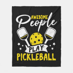 Geweldige mensen spelen Pickleball Funny Paddlebal Fleece Deken