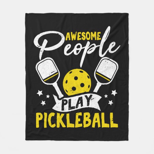 Geweldige mensen spelen Pickleball Funny Paddlebal Fleece Deken (Voorkant)