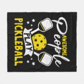 Geweldige mensen spelen Pickleball Funny Paddlebal Fleece Deken (Voorkant (Horizontaal))
