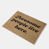 Geweldige mensen wonen hier deurmat (Schuin)