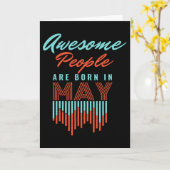 GEWELDIGE MENSEN WORDEN IN MEI GEBOREN - MEI BIRTH KAART (Gele Bloem)