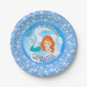 Geweldige Mermaid Party Supplies! Papieren Bordje (Voorkant)