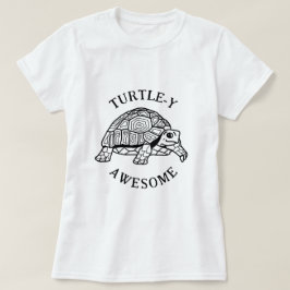 Geweldige met schildpad. Schudschildpad tekenen. P T-shirt