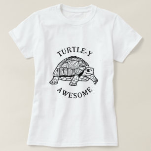 Geweldige met schildpad. Schudschildpad tekenen. P T-shirt