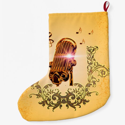 Geweldige microfoon en klooster grote kerstsok (Achterkant)