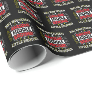 Geweldige middelste broer - is groot en klein cadeaupapier