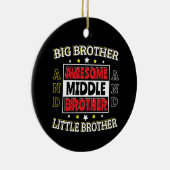 Geweldige middelste broer - is groot en klein keramisch ornament (Rechts)