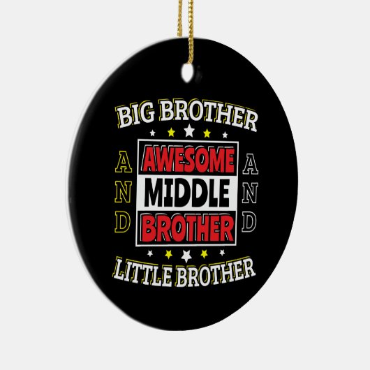 Geweldige middelste broer - is groot en klein keramisch ornament (Rechts)