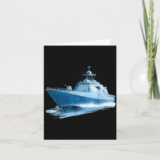 Geweldige militaire schip grafisch kaart (Voorkant)