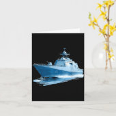 Geweldige militaire schip grafisch kaart (Gele Bloem)