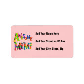 Geweldige Mimi T-shirts en cadeaus Etiket (Voorkant)